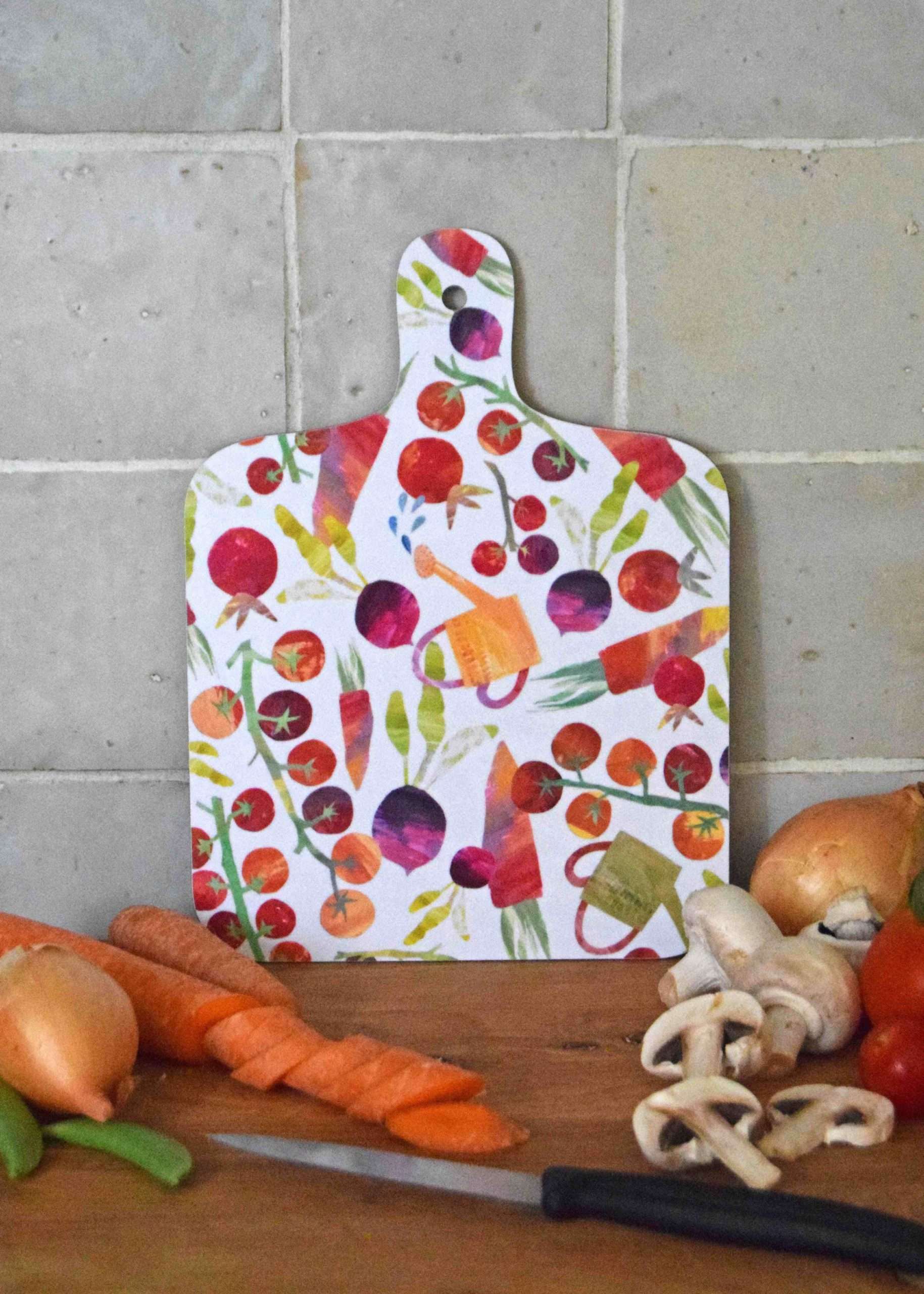 Busy Veg Chopping Board 4 - Freya Snow
