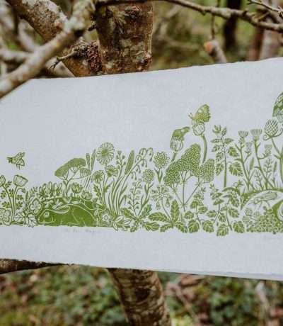 Becca Thorne Field Margin lino print