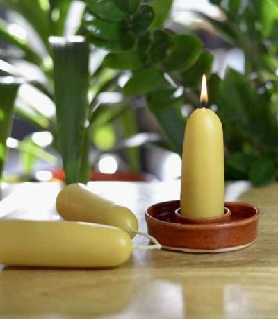 beeswax stubby candles