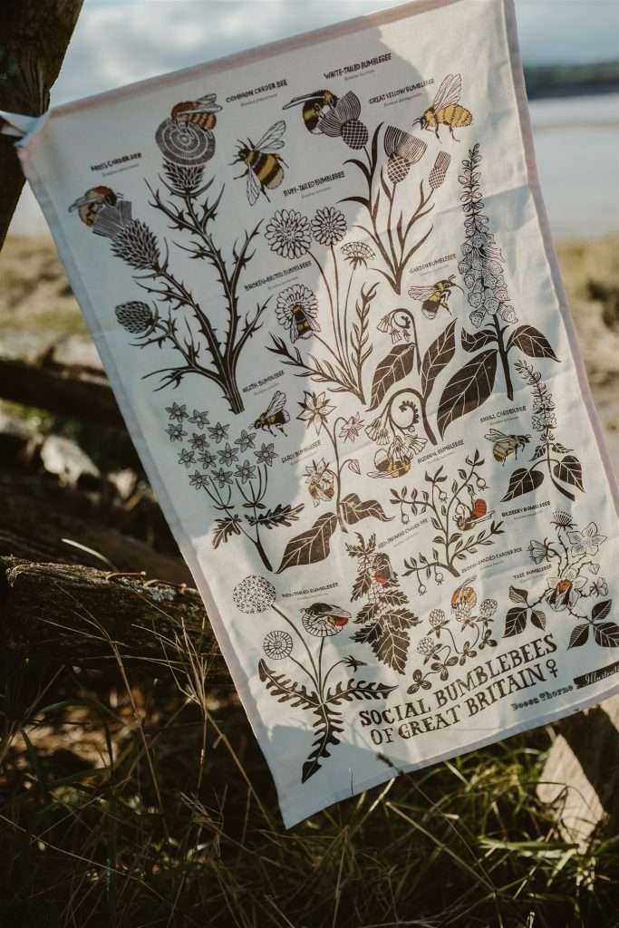 bumblebee tea towel