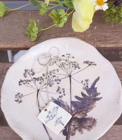 cow parsley trinket plate