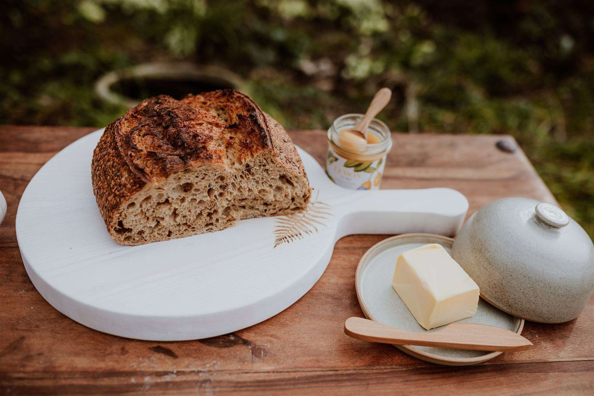 Fern Round Serving Board main