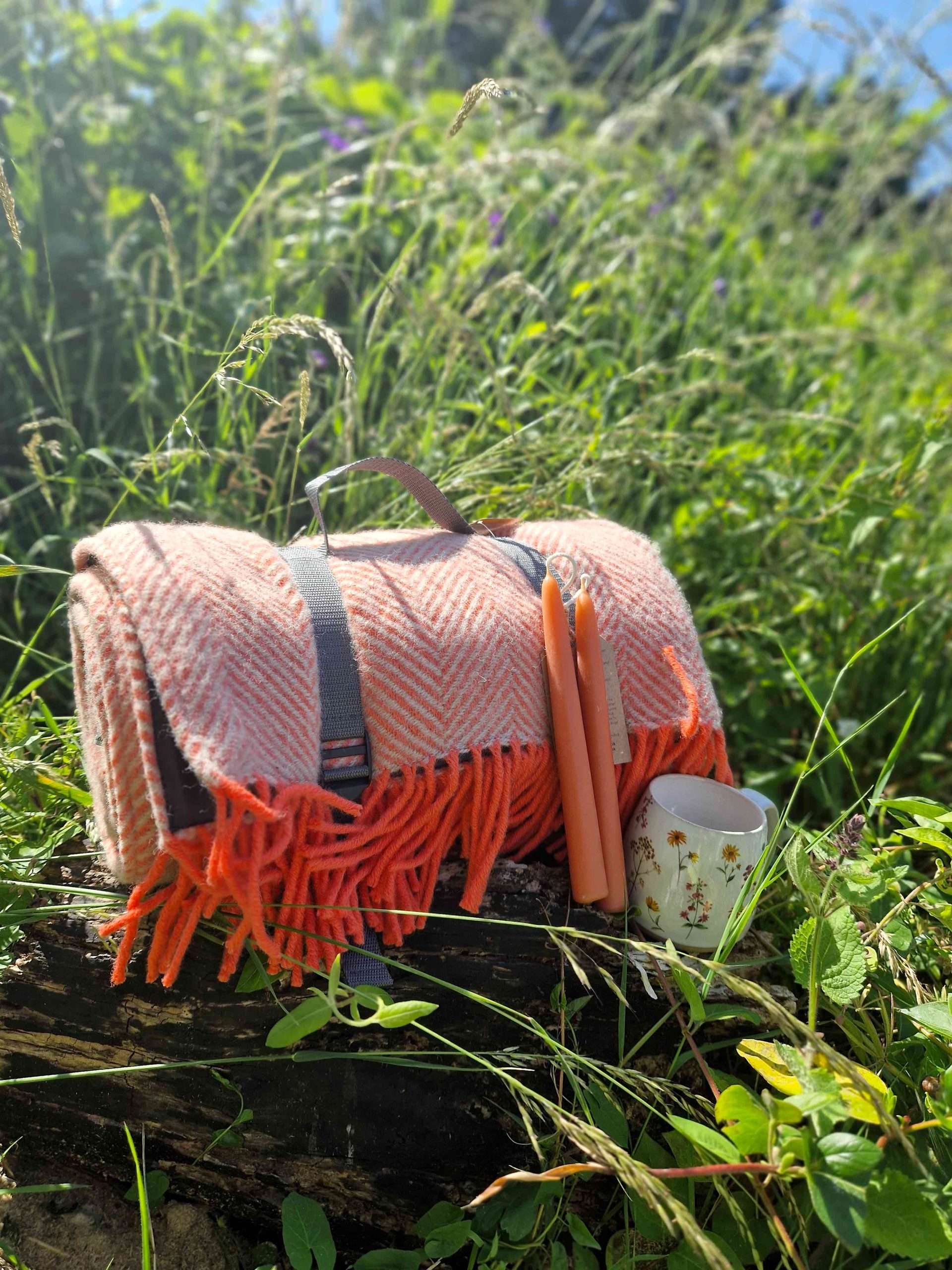 flamingo picnic rug