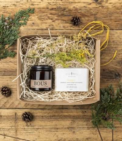 happiness candle and soap gift set
