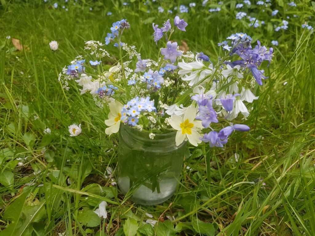 jar of wildflowers