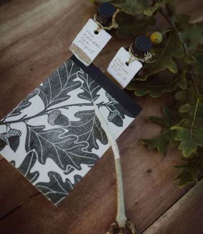 Oak Leaf Wooden Fronted Notebook