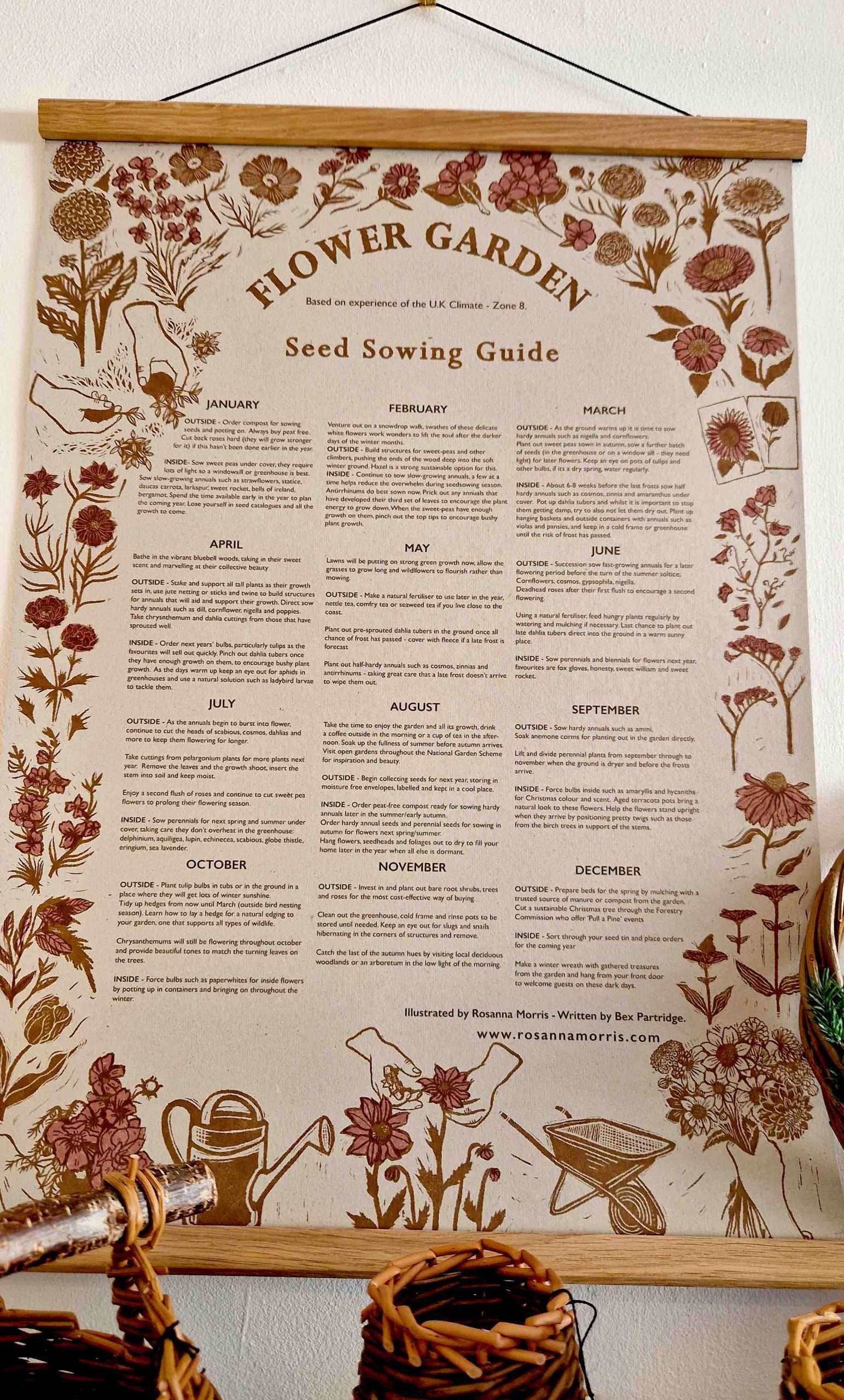 rosanna morris seed sowing guide print