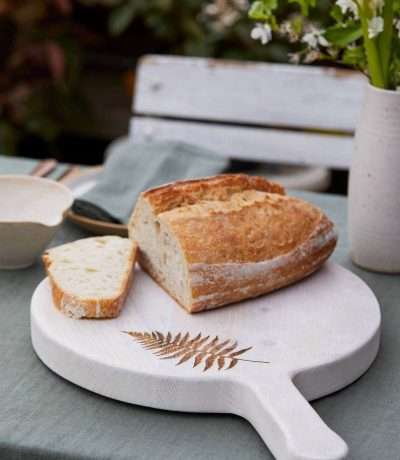 round fern serving board