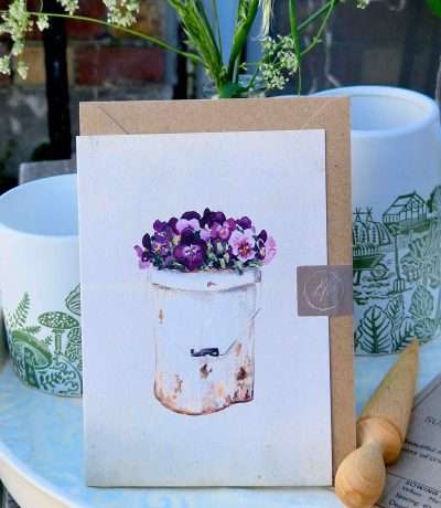 rusty tin card