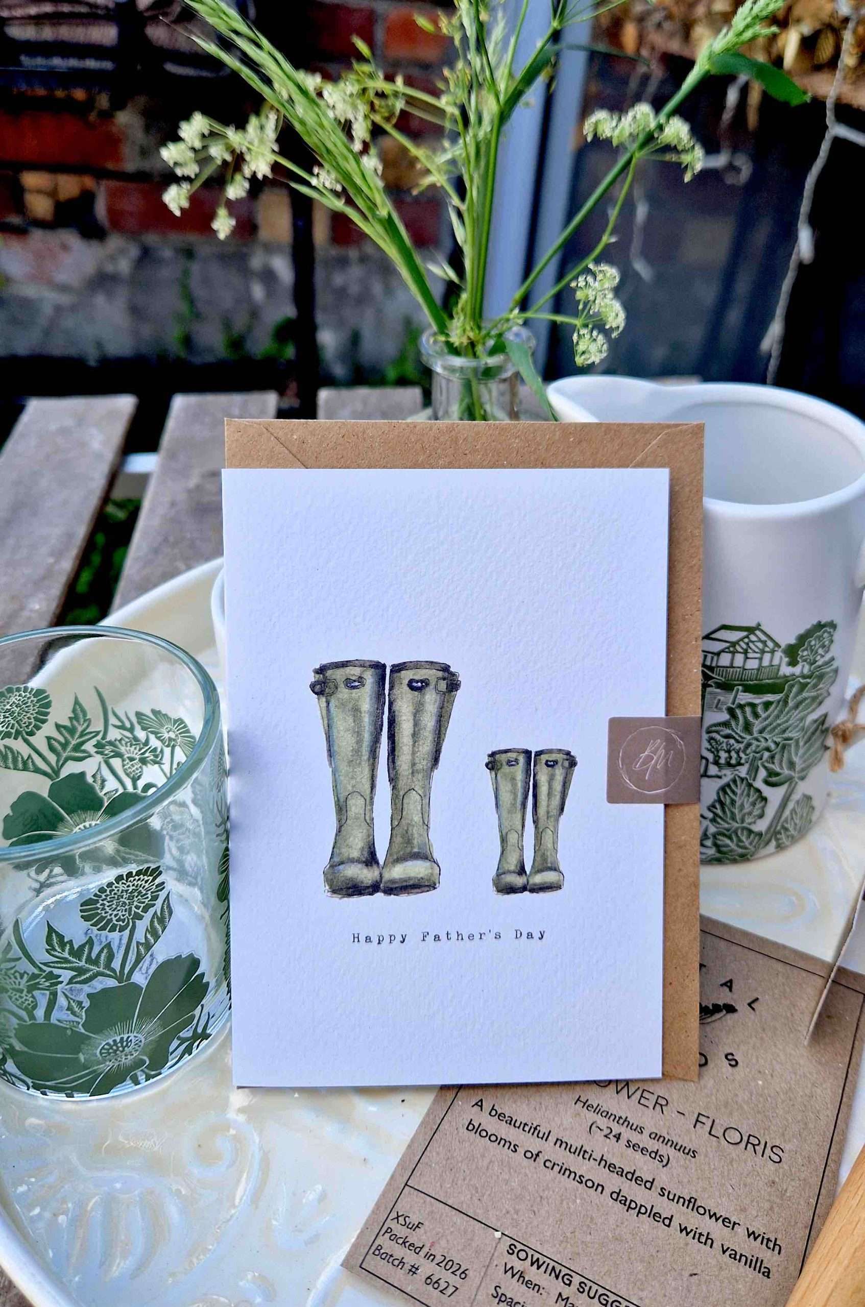 welly boots fathers day card main