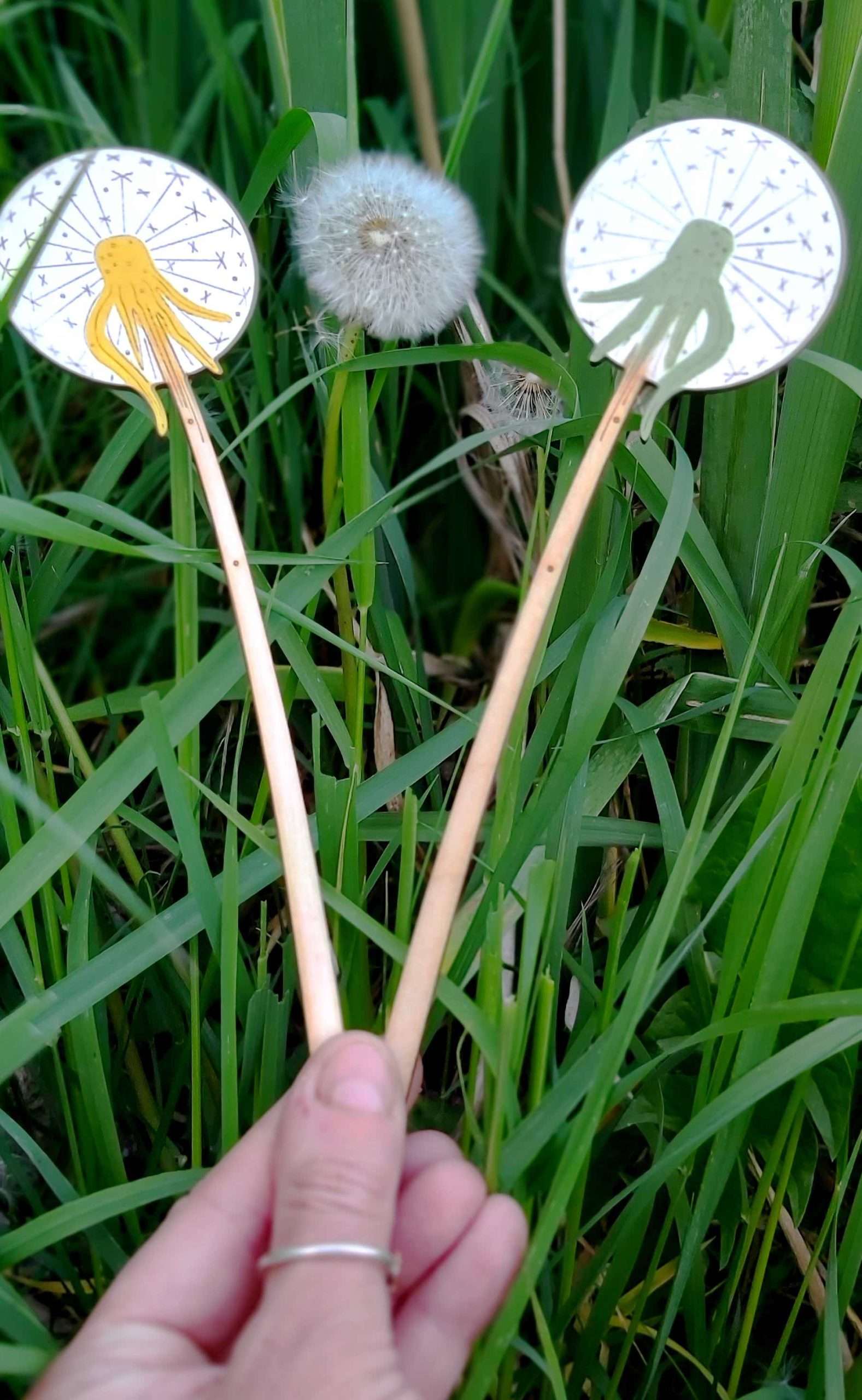 wooden dandelions