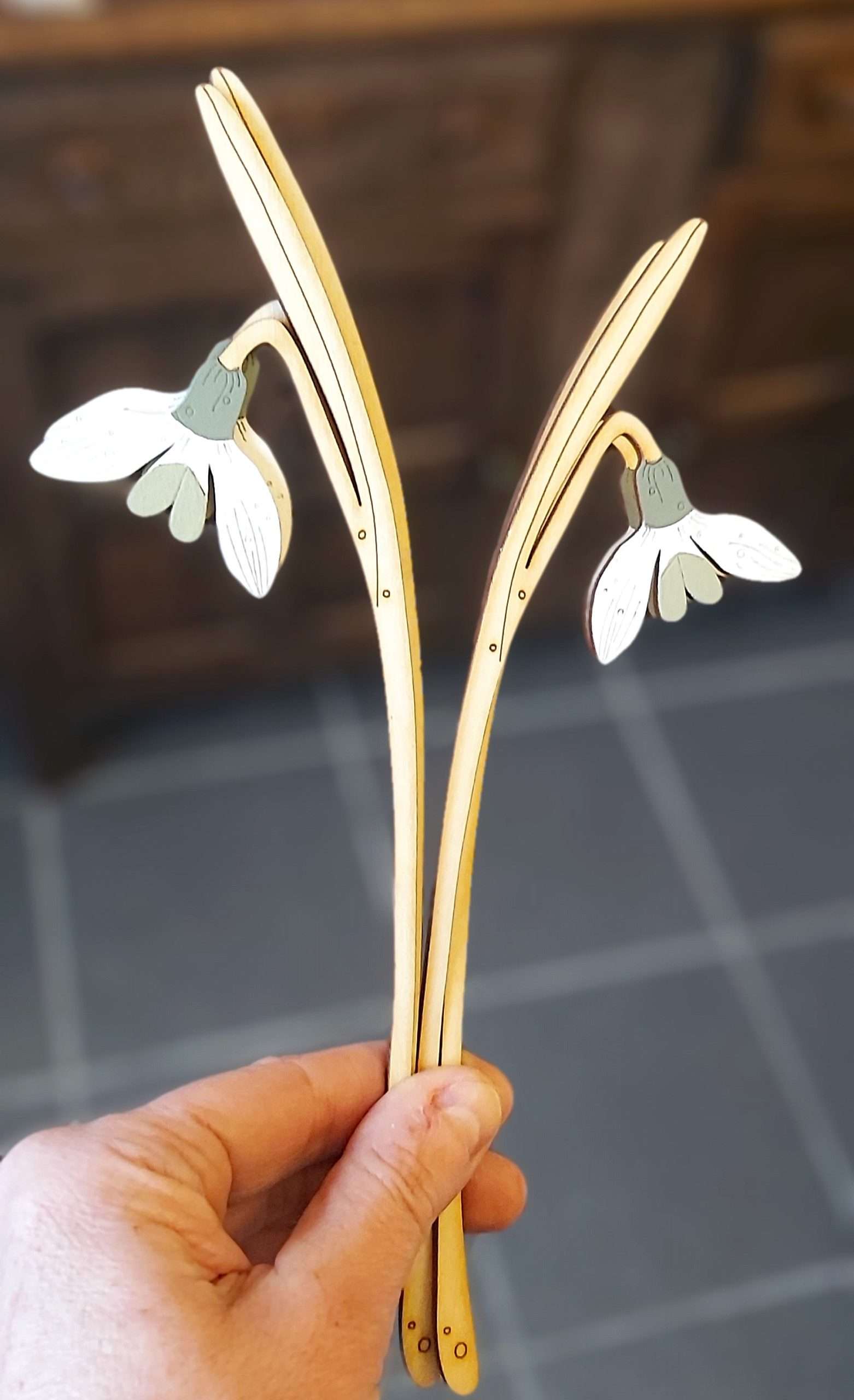 wooden snowdrop